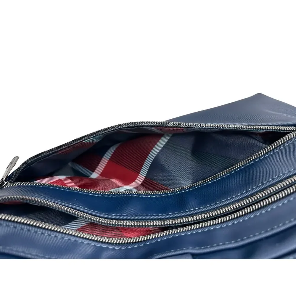 Lug Waltz Satin Luxe VL Crossbody Bag Navy Blue
